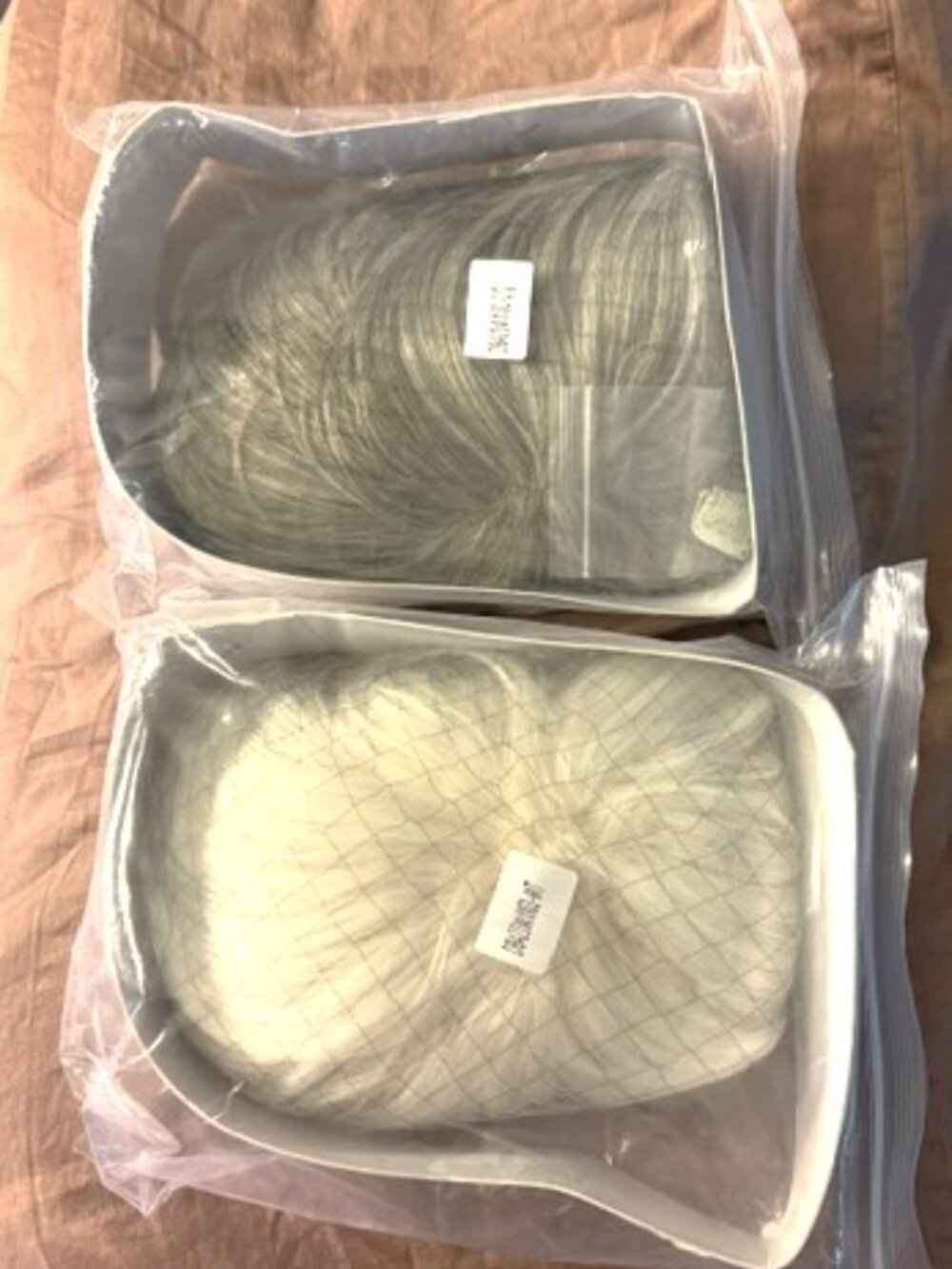 NWT Hair Toppers‎ for Women w/Thinning Hair- Clip-In Synthetic grey&white